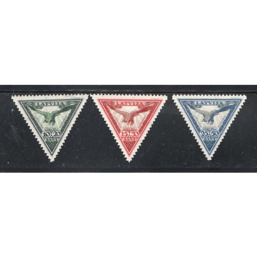 Latvia Sc CB6-CB8 1932 Home Guard airmail charity stamp set mint