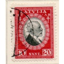 Latvia Sc B61 1930 President  Cakste semi-postal stamp used