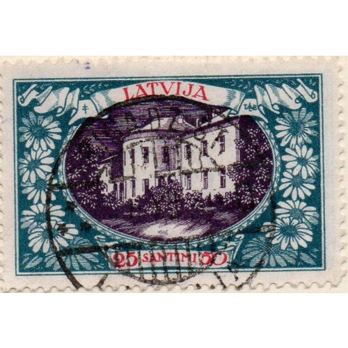 Latvia Sc B64 1930 Riga  TB Sanitorium semi-postal  stamp used