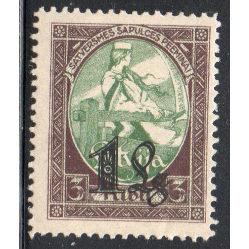 Latvia Sc 134 1927 1 L overprint on Call to Assemble stamp mint
