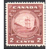 Canada Sc 210 1934 2 c New Brunswick Anniversary stamp mint NH