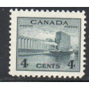 Canada Sc 253 1942 4 c Ship & Grain Elevator stamp mint NH