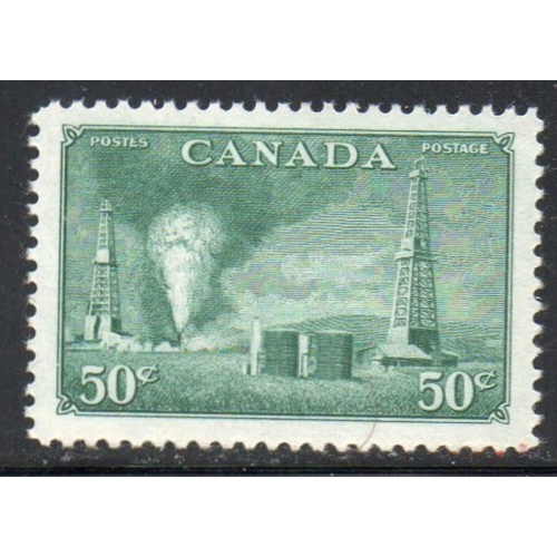 Canada Sc 294 1950 50 c Oil Well stamp mint