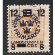 Sweden Sc B28 1918 12 + 8 Overprint on 24 ore  stamp used