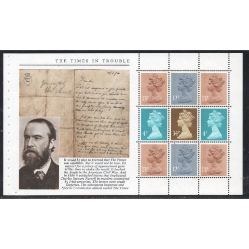 Great Britain Scott  MH149a 1985 QE II  Machin Head booklet pane mint NH