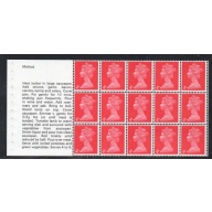 Great Britain Scott MH7d 4d booklet pane Lamb Recipe stamp mint NH