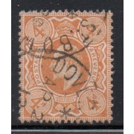 Great Britain Scott 144 1910 4 d orange Edward VII stamp used