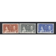 British Guiana Sc 227-229 1937 Coronation George VI stamp set mint