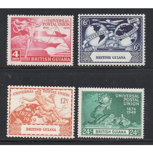 British Guiana Sc 246-249 1949 UPU Anniversary stamp set mint