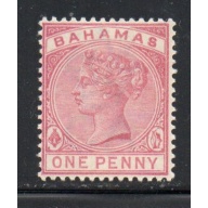Bahamas Sc  27 1884 1 d carmine rose Victoria stamp mint