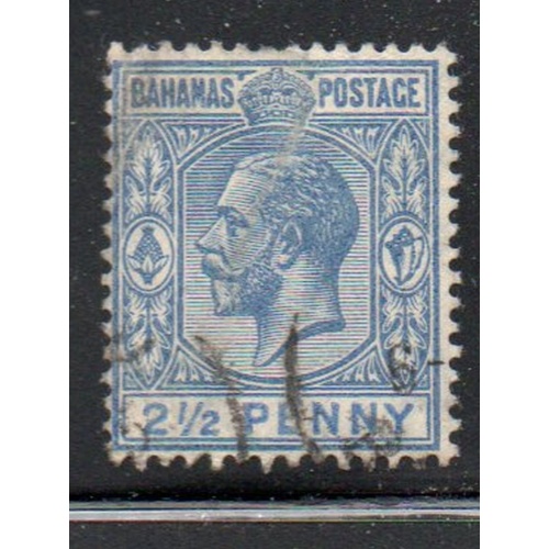 Bahamas Sc 51 1912 2 1/2d ultra George V stamp used