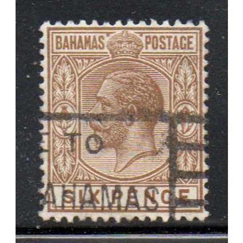 Bahamas Sc 79 1922 6d bistre brown George V stamp used