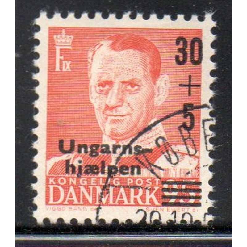 Denmark Sc B24 1957 Hungarian Refugees stamp used