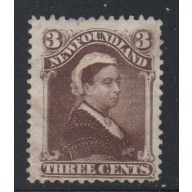 Newfoundland Sc 51 1897 3 c umber brown Victoria stamp used
