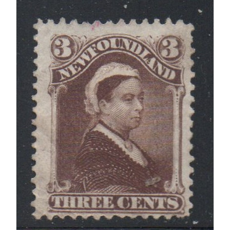Newfoundland Sc 51 1897 3 c umber brown Victoria stamp used
