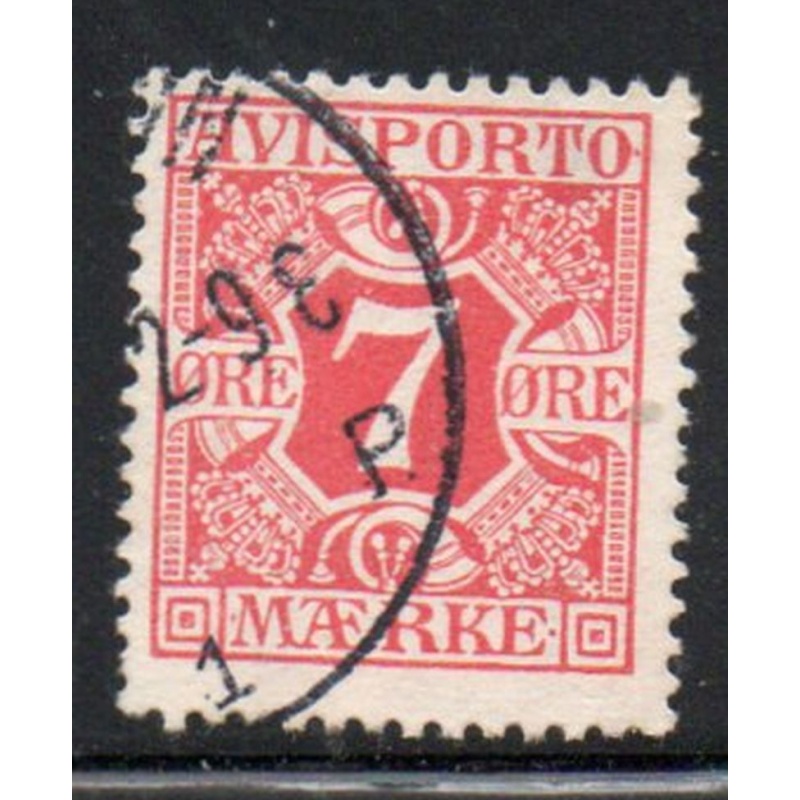Denmark Sc P13 1914 7 ore rose Newspaper stamp used