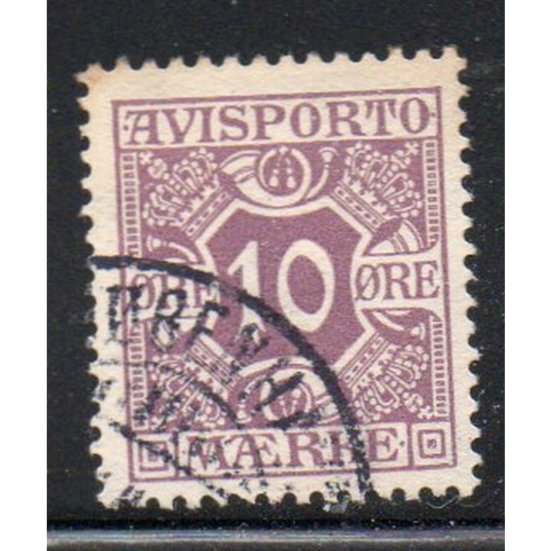 Denmark Sc P15 1914 10 ore deep lilac Newspaper stamp used