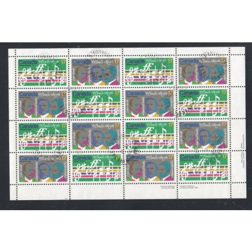 Canada Sc 857-858 1980  O Canada  stamp sheet used