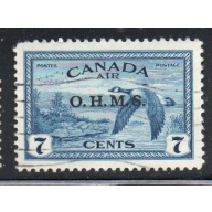 Canada Sc CO1 1946 7c Goose with O.H.M.S. overprint  Official stamp used