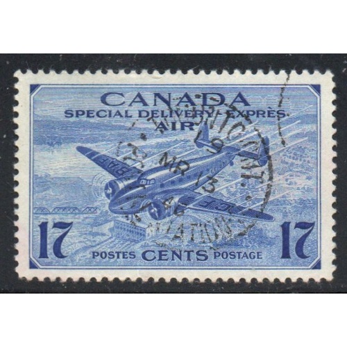 Canada Sc CE2 1943 17 c  airmail special delivery stamp used