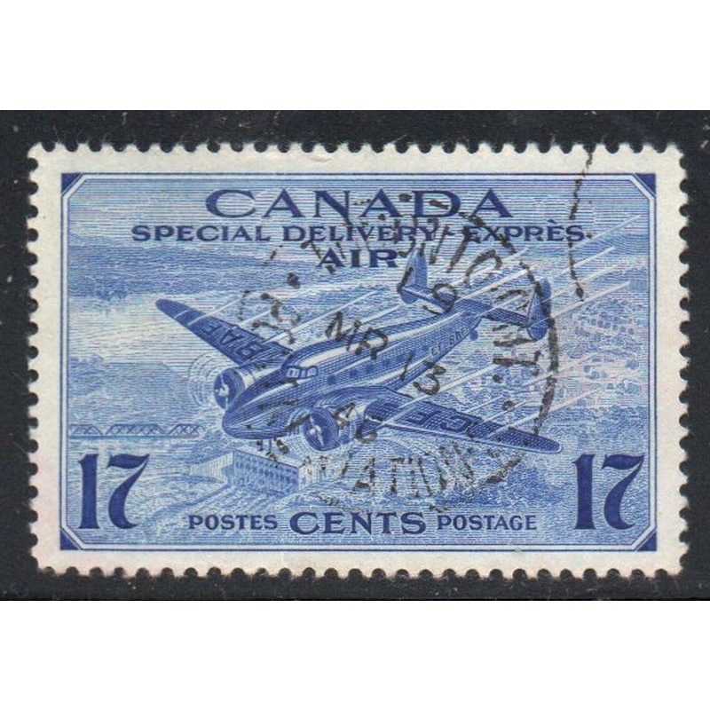 Canada Sc CE2 1943 17 c  airmail special delivery stamp used