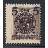 Sweden Sc B14 1916 5 + 5 Overprint on 5 ore Postage Due stamp used