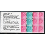 Great Britain Scott MH34a 1972 QE II Machin Wedgwood Booklet pane mint NH