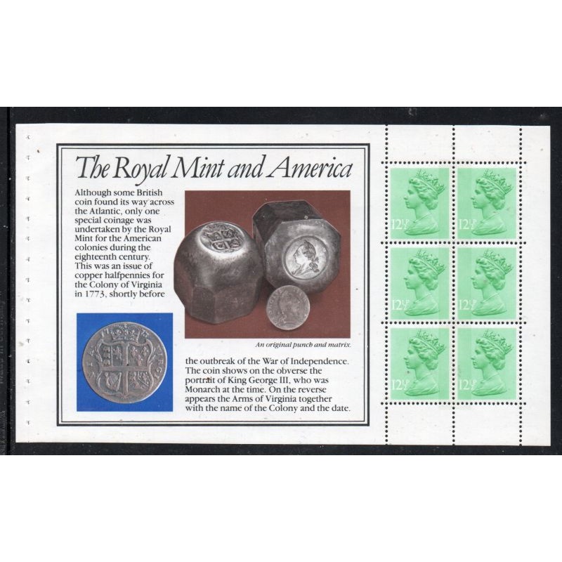 Great Britain Scott  MH80a 1983 QE II  Machin Head booklet pane mint NH