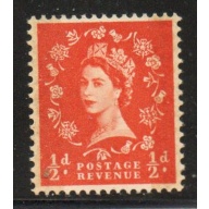Great Britain Scott 317cp 1959 1/2d QE II phosphor graphite stamp mint NH