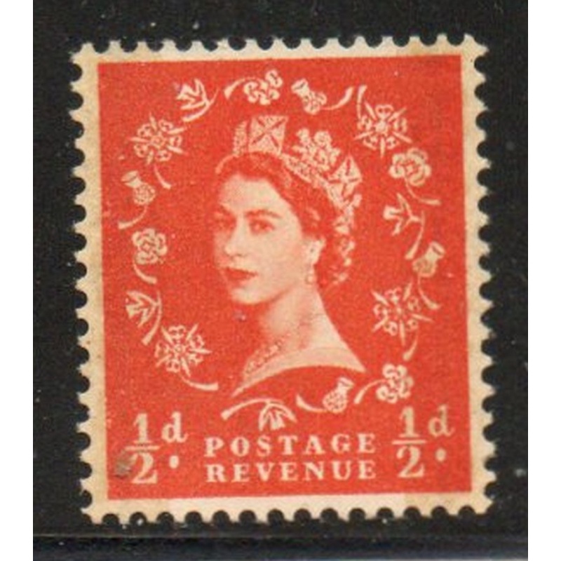 Great Britain Scott 317cp 1959 1/2d QE II phosphor graphite stamp mint NH