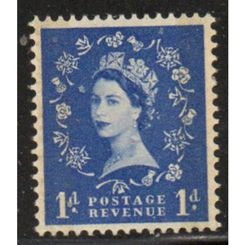Great Britain Scott 318dp 1959 1d QE II phosphor graphite stamp mint NH