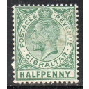 Gibraltar Sc 66 1912 1/2 d green George V stamp mint
