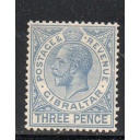 Gibraltar Sc 81 1921 3 d ultra George V stamp mint