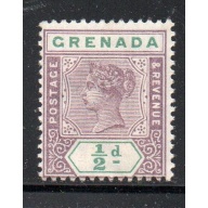 Grenada Sc 39 1895 1/2d lilac & green Victoria stamp mint