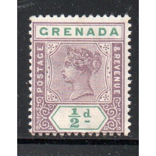 Grenada Sc 39 1895 1/2d lilac & green Victoria stamp mint