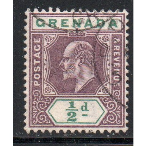 Grenada Sc 48 1902 1/2d violet & green Edward VII stamp used