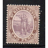 St Kitts-Nevis Sc 3 1903 2 d Columbus Looking for Land stamp mint