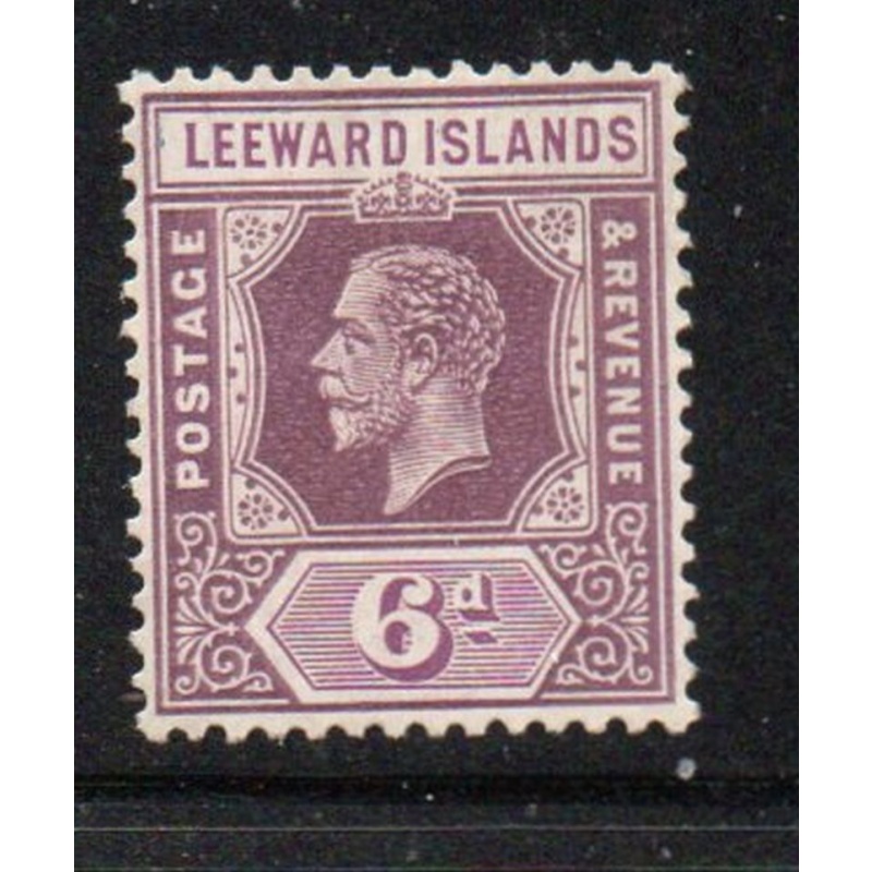Leeward Islands Sc 75a 1932 6 d G V stamp die I mint