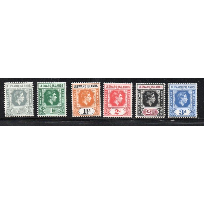 Leeward Islands Sc 120-125 1949  George VI stamp set mint