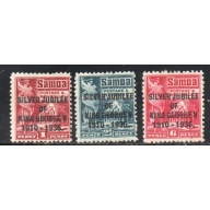 Samoa Sc 163-165 1935 Silver Jubilee George V stamp set mint