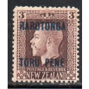 Cook Islands  Sc 52 1904 1919 N.Z 3 d stamp overprinted  mint