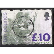 Great Britain Scott 1483 1993 £10 Britannia stamp used