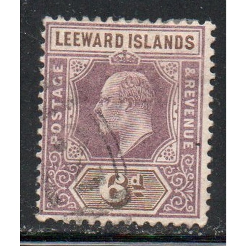 Leeward Islands Sc 36 1911 6d violet & red violet E VII stamp used