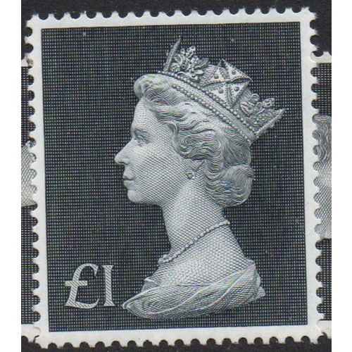 Great Britain Scott MH168 1972 £1 black QE II Machin Head stamp mint NH