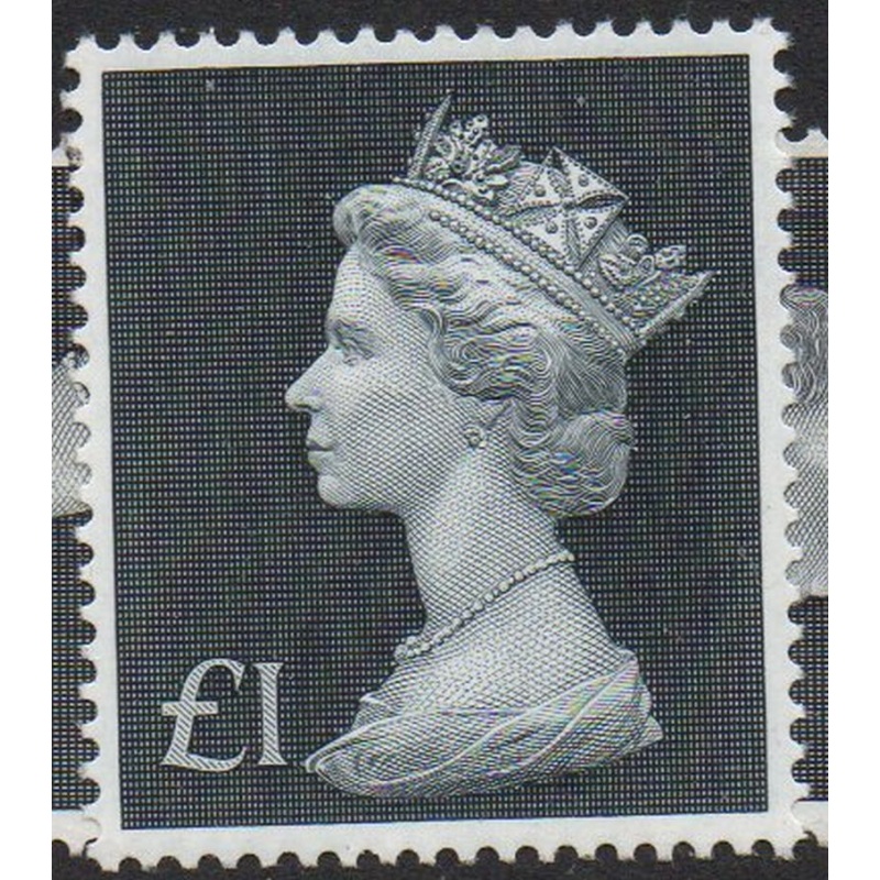 Great Britain Scott MH168 1972 £1 black QE II Machin Head stamp mint NH