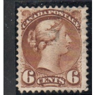 Canada Sc 39 1872 6 cent yellow brown small Queen Victoria stamp used
