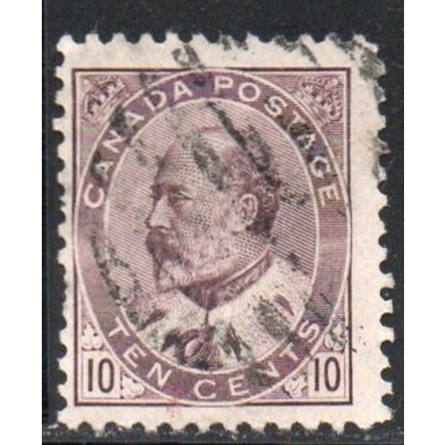 Canada Sc 93 1903 10 c brown lilac Edward VII stamp used