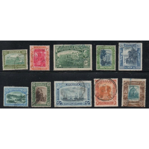 Jamaica Sc 88-97 1921 views stamp set to 2! used