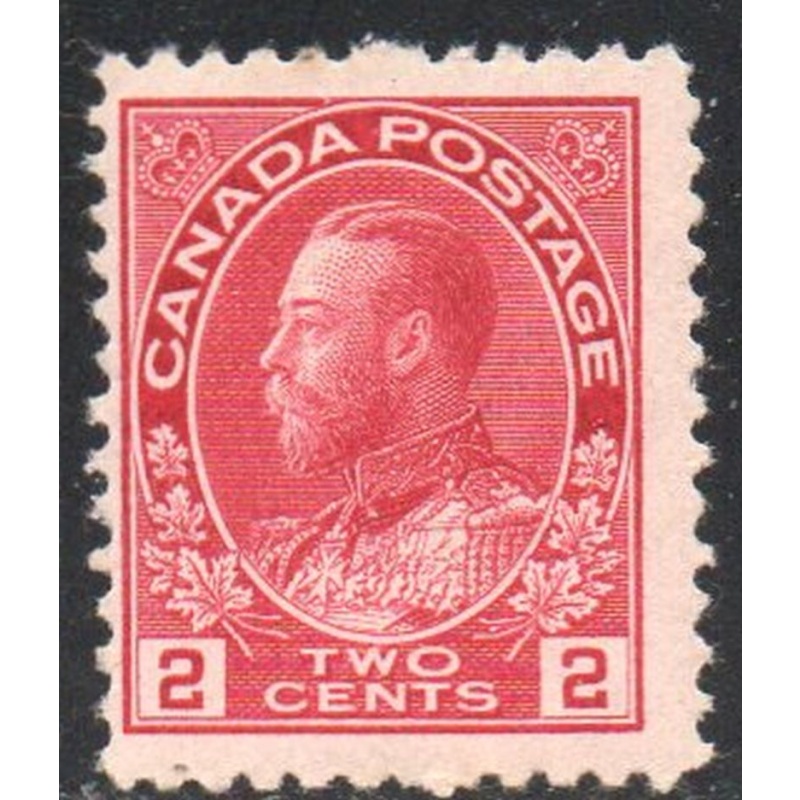 Canada Sc 106 1917 2 c carmine George V Admiral stamp mint
