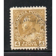 Canada Sc 110 1922 4 olive bistre  G V Admiral issue stamp